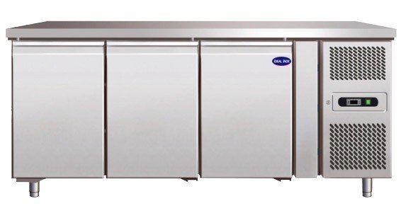 Masa profesionala rece inox cu 3 usi, Ideal Inox